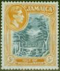 Valuable Postage Stamp from Jamaica 1949 5s Slate-Blue & Yellow-Orange SG132b V.F MNH