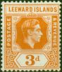 Valuable Postage Stamp Leeward Islands 1938 3d Orange SG107 Fine LMM