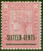 Collectible Postage Stamp from Mauritius 1883 16c on 17c Rose SG115 Fine & Fresh Lightly Mtd Mint