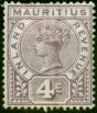 Collectible Postage Stamp from Mauritius 1896 4c Dull Purple SGR3 Good Unused