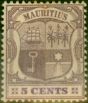 Collectible Postage Stamp Mauritius 1902 5c Dull Purple & Bright Purple SG144 Fine & Fresh LMM