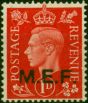Middle East Forces 1942 1d Scarlet SGM6a Type M2a Fine MM. King George VI (1936-1952) Mint Stamps