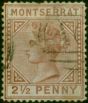 Montserrat 1880 2 1/2d Red-Brown SG4 Good Used Queen Victoria (1840-1901) Rare Stamps