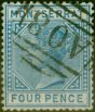 Valuable Postage Stamp Montserrat 1884 4d Blue SG11 V.F.U