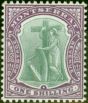 Valuable Postage Stamp from Montserrat 1903 1s Green & Brt Purple SG20 Very Fine Lightly Mtd Mint