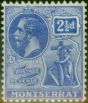 Old Postage Stamp Montserrat 1922 2 1/2d Deep Bright Blue SG71 Fine MM