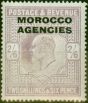 Rare Postage Stamp Morocco Agencies 1907 2s6d Pale Dull Purple SG38 Fine VLMM