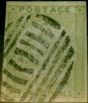 Collectible Postage Stamp N.S.W 1850 3d Emerald Green SG43 Good Used