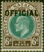Valuable Postage Stamp from Natal 1904 6d Green & Brown-Purple SG05 Fine Mtd Mint