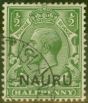 Valuable Postage Stamp from Nauru 1916 1/2d Yellow-Green SG1 V.F.U