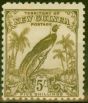 Valuable Postage Stamp from New Guinea 1932 5s Olive SG187 Fine Mtd Mint