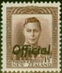 Collectible Postage Stamp New Zealand 1938 1 1/2d Purple-Brown SG0138 Fine LMM