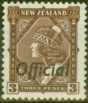 Valuable Postage Stamp from New Zealand 1938 3d Brown SG0125 V.F MNH