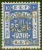 Rare Postage Stamp from Transjordan 1923 10p Ultramarine SG67 Fine & Fresh Lightly Mtd Mint