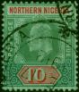 Northern Nigeria 1911 10s Green & Red-Green SG39 Fine Used King George V (1910-1936) Rare Stamps