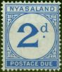 Collectible Postage Stamp Nyasaland 1950 2d Ultramarine SGD2 V.F MNH (2)