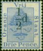 Old Postage Stamp O.F.S 1896 1/2d on 3d Ultramarine SG69 Fine MM