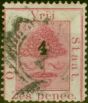 Valuable Postage Stamp Orange Free State 1877 4d on 6d Rose SG10 Type a Good Used