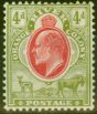 Rare Postage Stamp from Orange River Colony 1903 4d Scarlet & Sage-Green SG144 Fine Mtd Mint