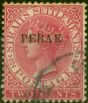 Collectible Postage Stamp from Perak 1890 2c Bright Rose SG22 Type 19 Fine Used