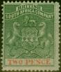Rare Postage Stamp Rhodesia 1892 2d Deep Dull Green & Vermilion SG20 Fine MM