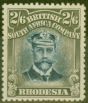 Valuable Postage Stamp from Rhodesia 1913 2s6d Dp Blue & Grey SG249 P.15 Fine & Fresh Mtd Mint