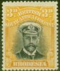 Rare Postage Stamp from Rhodesia 1913 3d Black & Yellow SG215 P.15 Fine & Fresh Mtd Mint