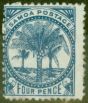 Collectible Postage Stamp from Samoa 1886 4d Blue SG24 Fine Mtd Mint