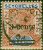 Collectible Postage Stamp from Seychelles 1901 3c on 16c Chestnut & Ultramarine SG38 Superb Used ANSE ROYALE CDS
