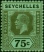 Seychelles 1924 75c Black-Emerald SG118 Fine LMM  King George V (1910-1936) Rare Stamps