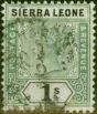 Rare Postage Stamp Sierra Leone 1896 1s Green & Black SG50 Good Used