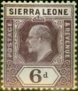Valuable Postage Stamp Sierra Leone 1905 6d Dull Purple SG94 Fine MM