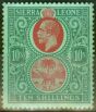 Collectible Postage Stamp from Sierra Leone 1927 10s Red & Green-Green SG146 V.F MNH