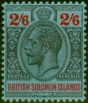 Valuable Postage Stamp Solomon Islands 1914 2s6d Black & Red-Blue SG35 Fine MM