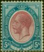 Collectible Postage Stamp South Africa 1913 5s Reddish Purple & Light Blue SG15a Fine VLMM
