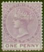 Old Postage Stamp from St Christopher 1875 1d Magenta SG6 Fine Mtd Mint