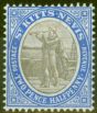 Collectible Postage Stamp from St Kitts & Nevis 1903 2 1/2d Grey-Black & Blue SG4 V.F Mtd Mint