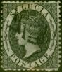 Valuable Postage Stamp St Lucia 1864 Intense Black SG11a Fine Used