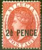 Rare Postage Stamp from St Lucia 1881 2 1/2d Brown-Red SG24 Fine & Fresh Unused stamp