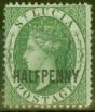 Collectible Postage Stamp from St Lucia 1882 1/2d Green SG25 Fine Lightly Mtd Mint