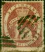 Valuable Postage Stamp from St Vincent 1880 5s Rose-Red SG32 Fine Used