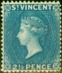 Collectible Postage Stamp from St Vincent 1897 2 1/2d Blue SG61 Fine Lightly Mtd Mint