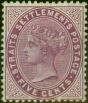 Collectible Postage Stamp Straits Settlements 1899 5c Magenta SG100 Fine MM