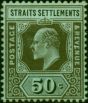 Straits Settlements 1910 50c Black-Green SG164 Fine MM  King Edward VII (1902-1910), King George V (1910-1936) Rare Stamps