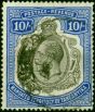 Old Postage Stamp from Tanganyika 1927 10s Deep Blue SG106 Fine Used