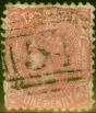 Old Postage Stamp from Tasmania 1871 1d Rose-Red SG132Var Wmk 10 Reversed Good Used Scarce