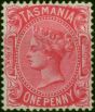 Tasmania 1878 1d Rose-Carmine SG156a Fine & Fresh MM  Queen Victoria (1840-1901) Valuable Stamps