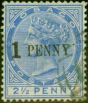 Collectible Postage Stamp from Tobago 1889 1d on 2 1-2d Dull Blue SG29 Fine Used