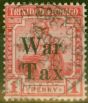 Collectible Postage Stamp from Trinidad 1918 1d Scarlet SG189 `Taxed Spaced` Fine Used (2)