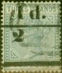 Collectible Postage Stamp from Turks Islands 1893 1/2d on 4d Grey SG68 Setting 3 Fine Used